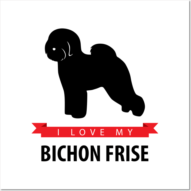 I Love My Bichon Frise Wall Art by millersye